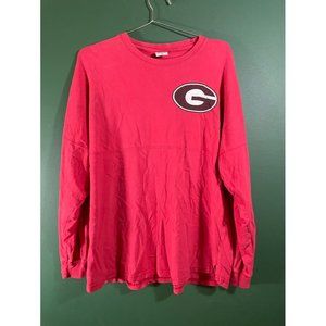 Georgia Bulldogs - Pressbox Men's Red Long Sleeve Logo T-Shirt - Size S